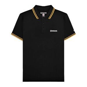 Lambretta Mens Twin Tip Polo Shirt / White/Black/Gold
